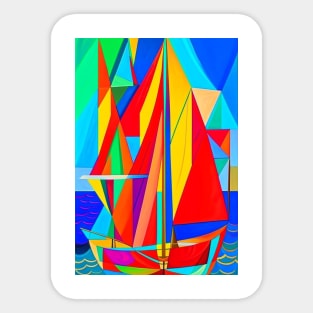 Sail Away: Stunning Sailboat Art Sticker